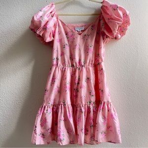 Baby doll pink dress with exaggerate sleeves Size 4